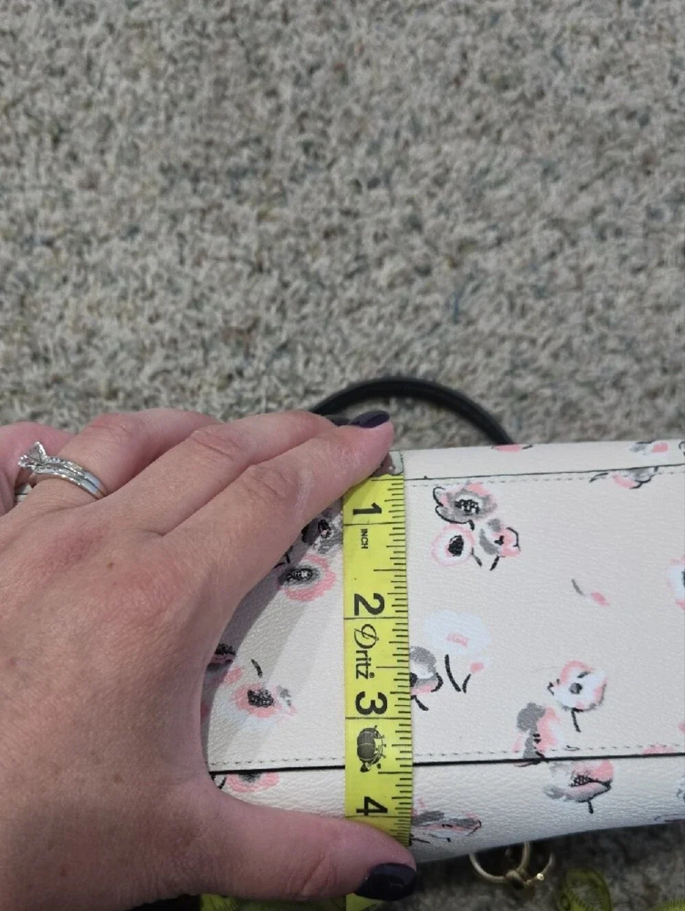 Coach Floral Mini Satchel in Cream, Pink and Black